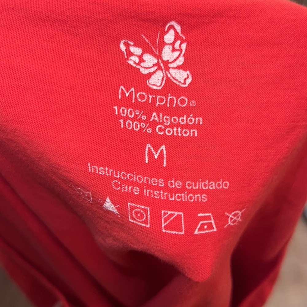 Morpho Costa Rica red white jersey shirt souvenir pura vida CR tee shortsleeve M - Picture 6 of 6